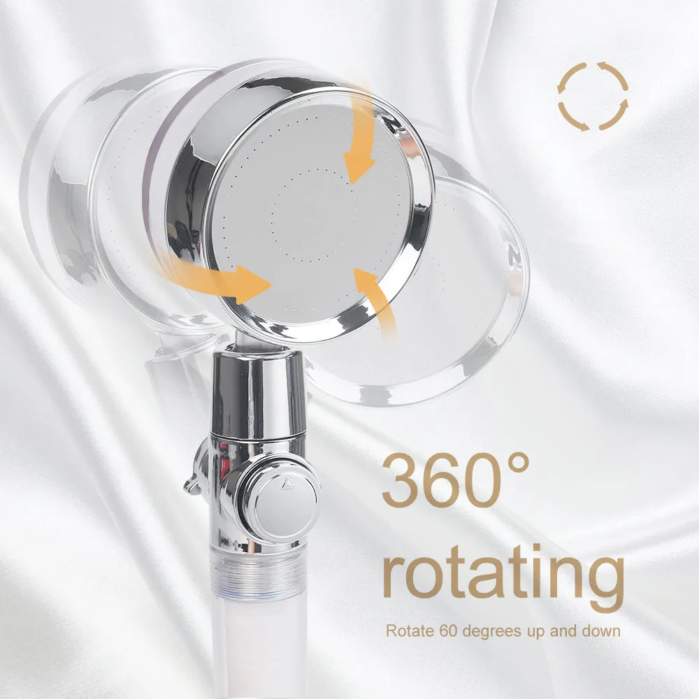 360-Degrees Portable Rotate High Pressure Turbo Shower Head Ab-J332