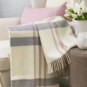 Alpaca Cream Check throw