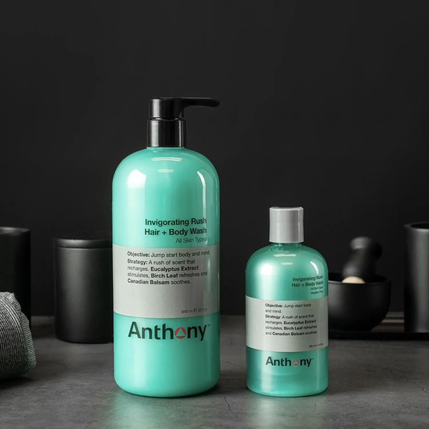 Anthony Invigorating Rush Hair & Body Wash (Size Options)