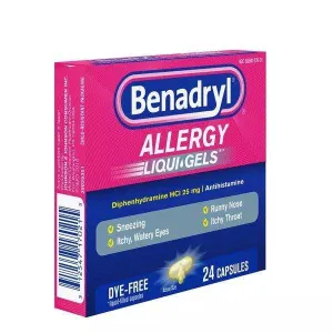 Benadryl Allergy Relief 25Mg Dye-Free Liquigels - 24Ct Gels