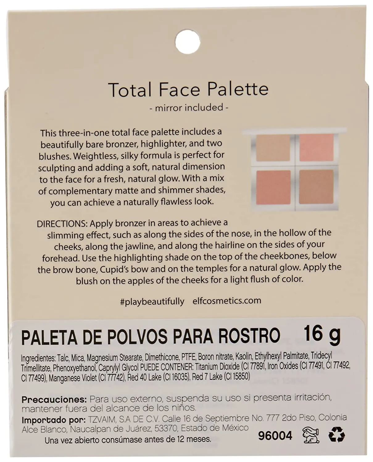 ELF Beautifully Bare Natural Glow Face Palette Fresh & Flawless