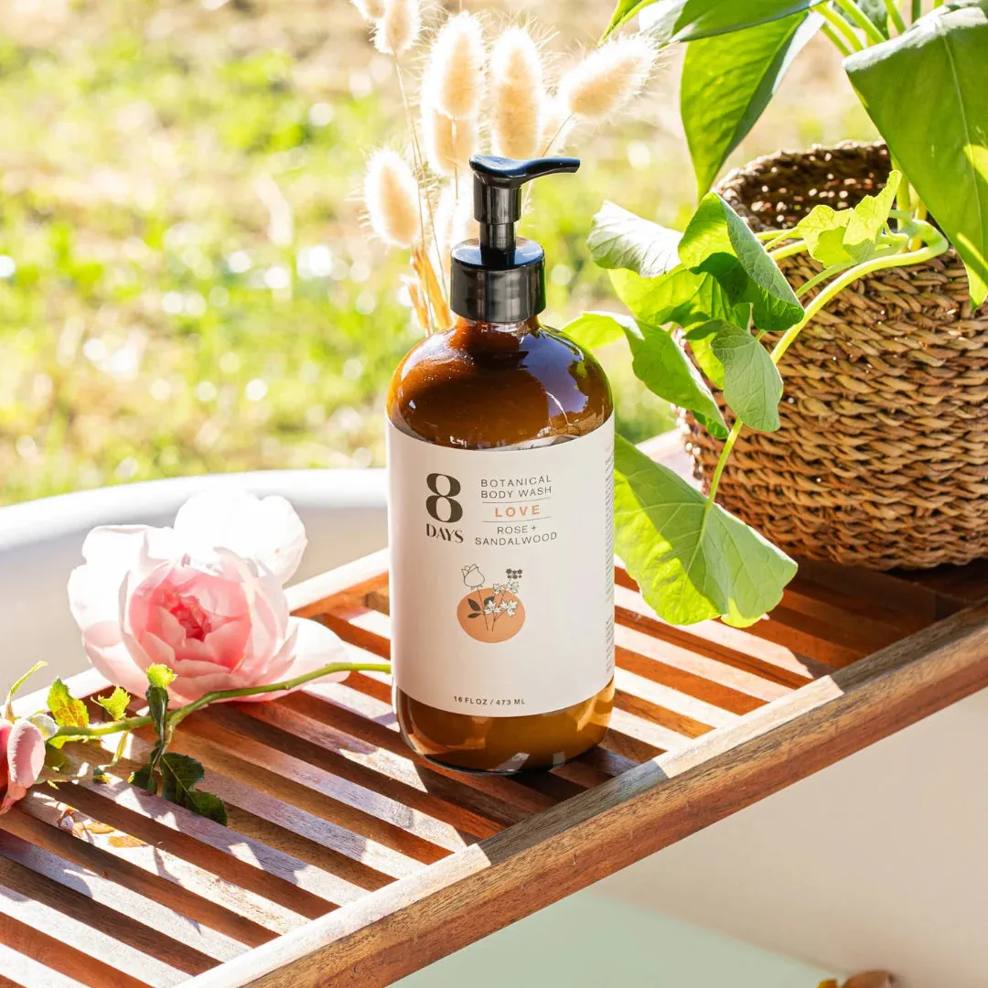 Love Botanical Body Wash Rose   Sandalwood