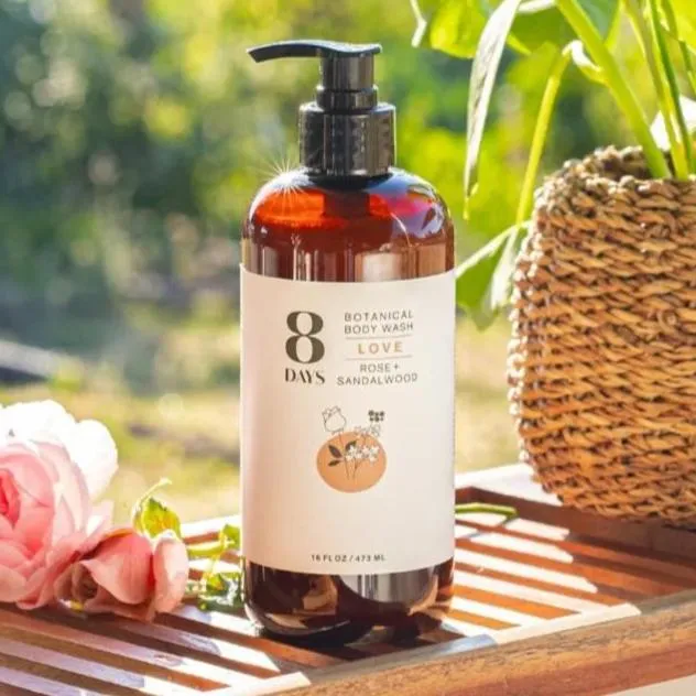 Love Botanical Body Wash Rose   Sandalwood